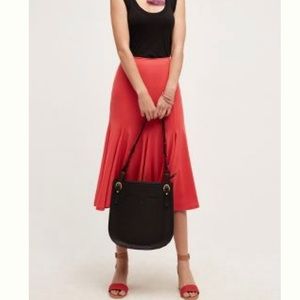 Anthropologie HD in Paris Coral Midi Skirt